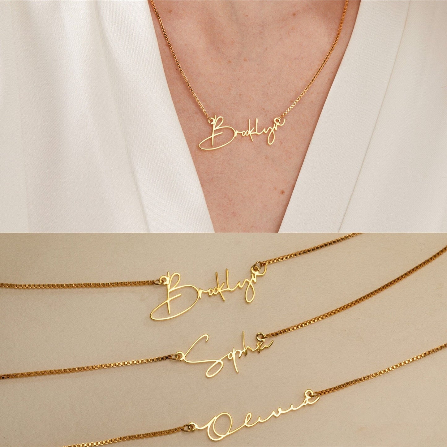 Personalized Stainless Steel English Letter Name Necklace