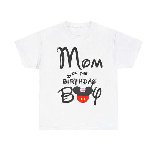 Mom of bday boy Unisex Heavy Cotton Tee