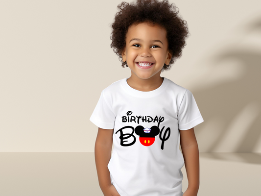 Custom Birthday Boy Toddler Short Sleeve Tee