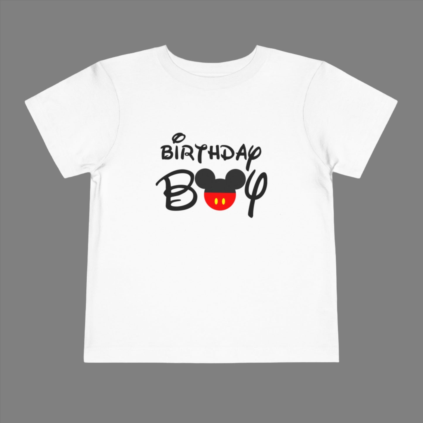 Custom Birthday Boy Toddler Short Sleeve Tee