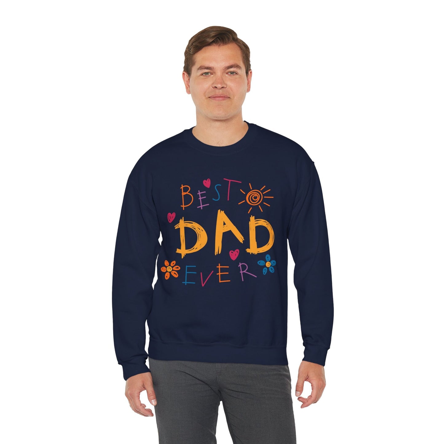 Best Dad Ever, Unisex Heavy Blend™ Crewneck Men's Sweatshirt