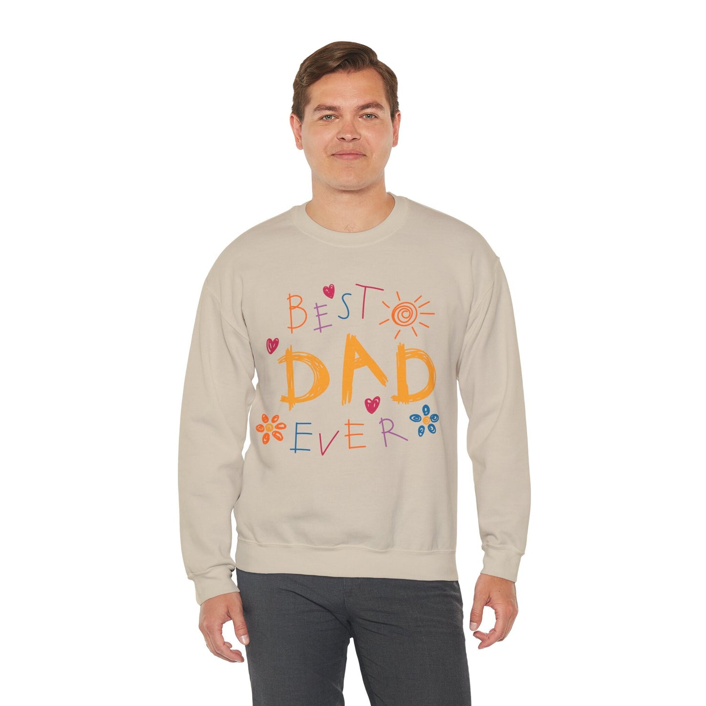 Best Dad Ever, Unisex Heavy Blend™ Crewneck Men's Sweatshirt